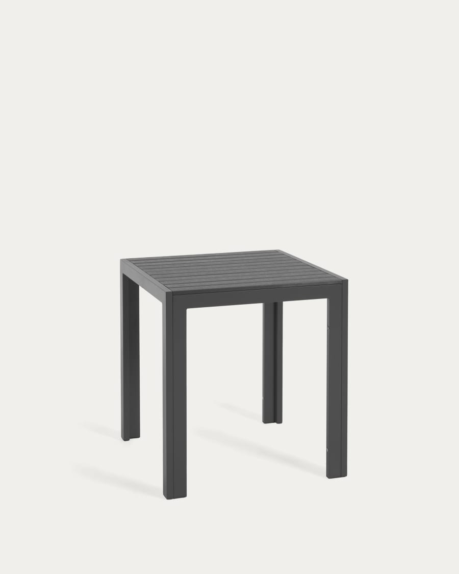 Omgekeerd Invloedrijk spion Sirley tuintafel van aluminium in zwart 70 x 70 cm | Kave Home