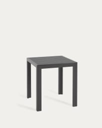 Τραπέζι εξωτερικού χώρου Sirley, μαύρο αλουμίνιο, 70x70εκ