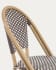Marilyn outdoor bistro chair in aluminium and synthetic rattan, brown & white