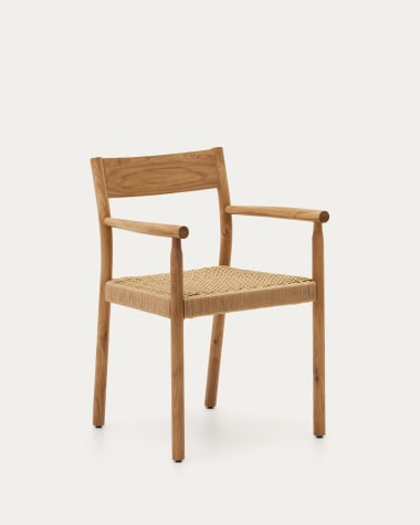 Yalia chair in solid oak  100% FSC with natural finish and rope seat