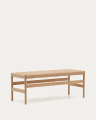 Zaide bench made of solid oak wood in a natural finish and rope cord seat, 120 cm, 100% FSC