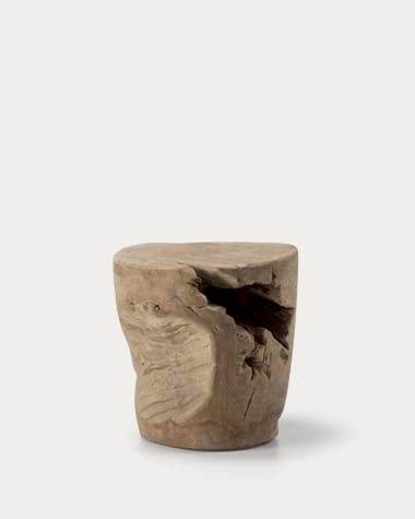 Stolik pomocniczy Tropicana z litego drewna tekowego Ø 35 cm