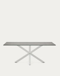 Table New Argo 200x100 cm, blanc Porcelanique Iron Moss