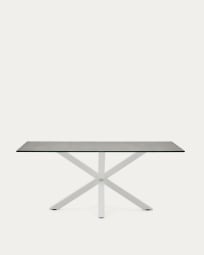 Table New Argo 180x100 cm, blanc Porcelanique Iron Moss