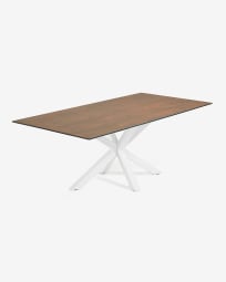 Argo table 180 x 100 cm white Porcelain Iron Corten