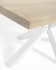 Argo oak veneer table with a whitewashed finish and white steel legs, 180 x 100 cm