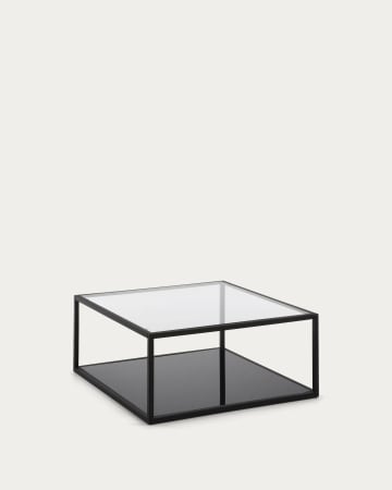 Blackhill black square coffee table 80 x 80 cm