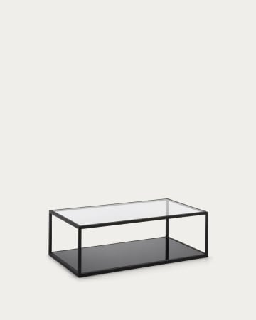 Tavolino rettangolare Blackhill 110 x 60 cm nero
