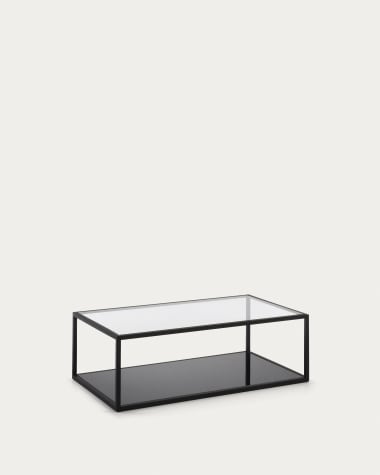 Ορθογώνιο μαύρο τραπέζι σαλονιού Blackhill 110 x 60 εκ