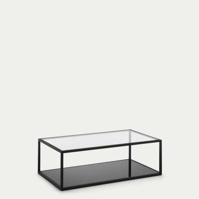 Rechthoekige salontafel Blackhill zwart 110 x cm | Kave Home
