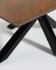 Mesa Argo 200 x 100 cm porcelánico Iron Corten patas de acero acabado negro