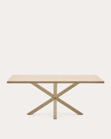 Argo table 200 x 100 cm natural melamine wood effect legs
