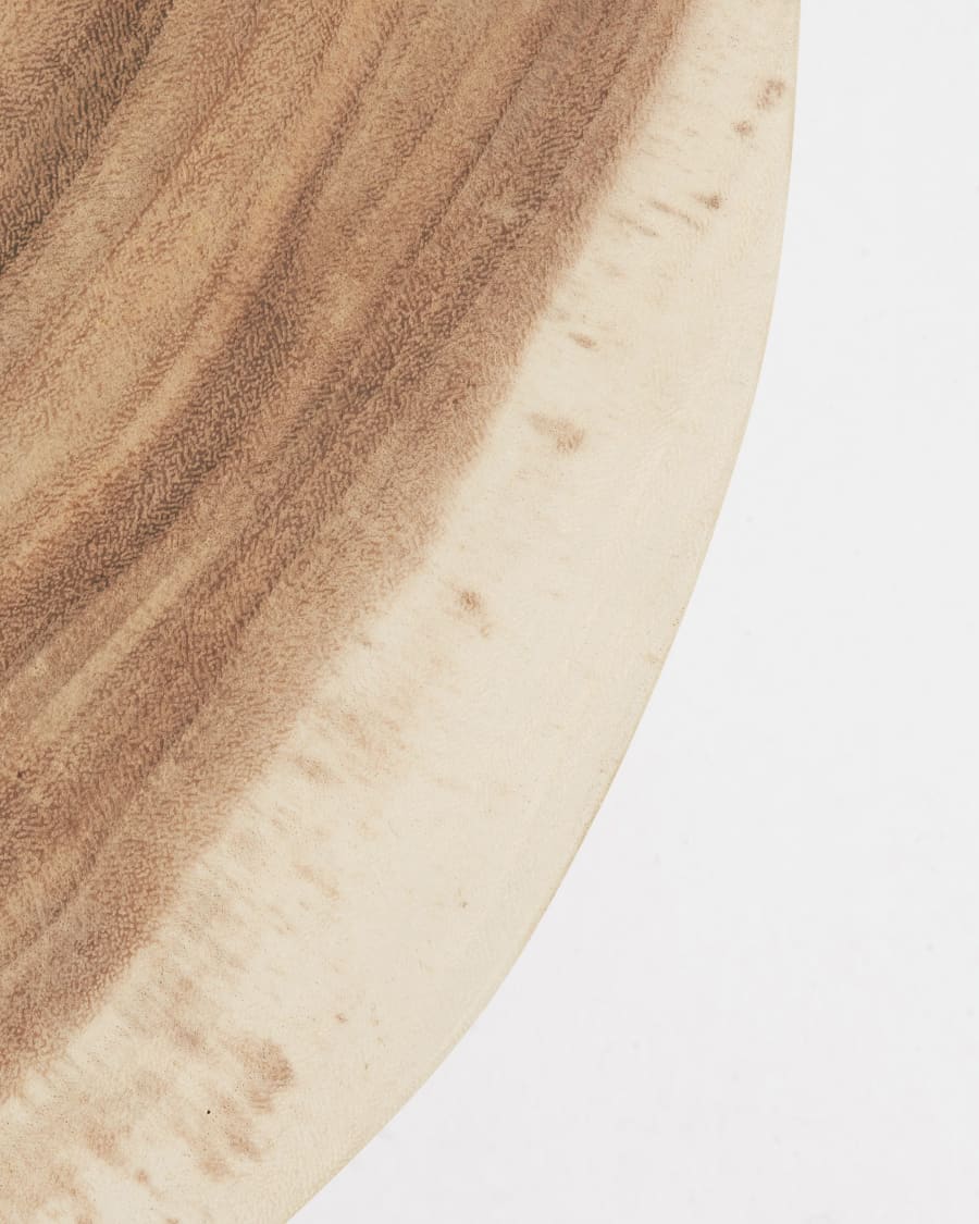 Table d'appoint Wellcres en bois de mungur massif Ø 65 cm