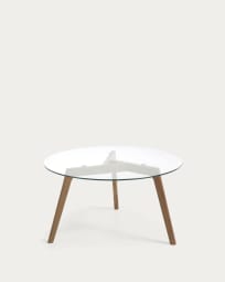 Glass Kirb coffee table Ø 90 cm