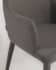 Croft dark grey chair with fabric-covered legs