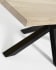 Table Argo placage de chêne finition blanchie et pieds en acier finition noire 220 x 100cm