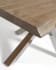 Argo oak veneer table with a distressed finish and stainless steel legs, 220 x 100 cm