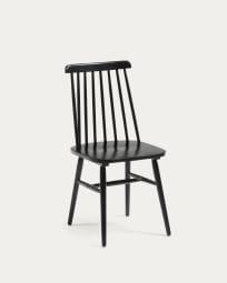 Tressia Stuhl DM und massives Kautschukholz schwarz lackiert