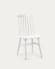 Tressia MDF and solid rubber wood chair with white lacquer