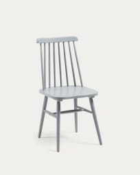 Tressia Stuhl DM und massives Kautschukholz grau lackiert