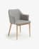 Croft light grey chair in solid ash