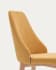 Καρέκλα Rosie, μουσταρδί chenille, πόδια σε μασίφ ξύλο οξυάς σε φυσικό φινίρισμα