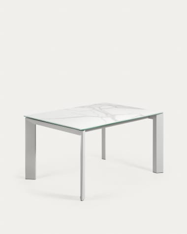 Axis uitschuifbare tafel van porselein met grijze poten 140 (200) cm