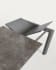 Axis extendable ceramic table in Vulcano Ceniza finish, anthracite steel legs 120 (180)cm