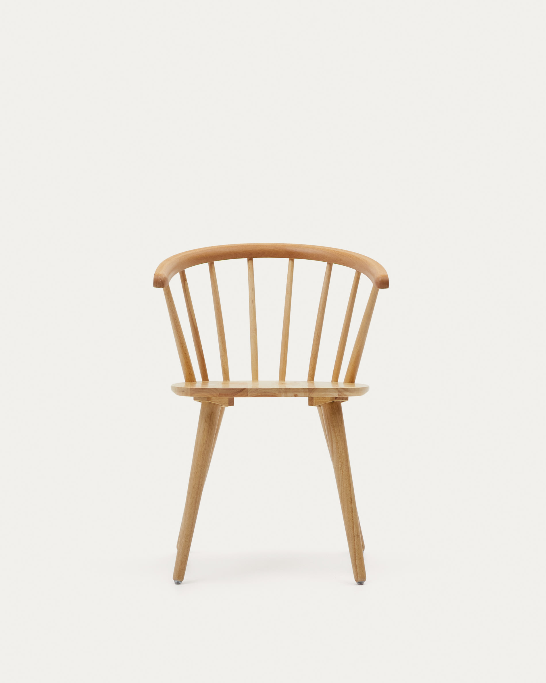 Trise MDF and solid rubber wood chair with natural lacquer | Kave Home