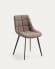 Light grey synthetic leather Adam chair