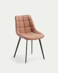 Brown synthetic leather Adam chair