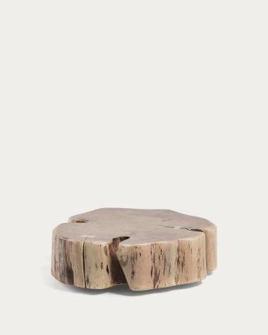 Table basse Essi à roulettes en acacia massif Ø 65 x 60 cm