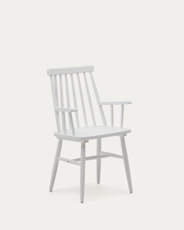 Tressia chair white with armrests