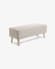 Dyla bench in beige with solid beech wood legs, 111 cm