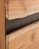 Aparador Uxia 3 puertas de madera maciza de acacia y acero pintado negro 148 x 85 cm