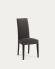 Freda zwarte stoel met zwarte poten in massief beukenhout