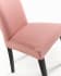 Καρέκλα Freda, ροζ και πόδια σε μασίφ ξύλο οξυάς σε μαύρο φινίρισμα