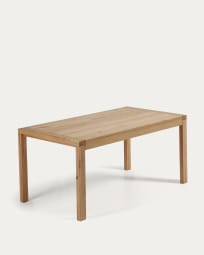 Ανοιγόμενο τραπέζι Briva, φυσικό φινίρισμα καπλαμά δρυός, 180(230)x90εκ