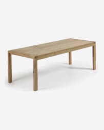 Briva extendable table with a natural oak wood finish, 200 (280) x 100 cm