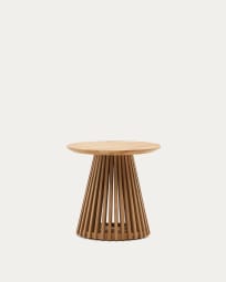 Jeanette round solid teak wood side table, 50 cm