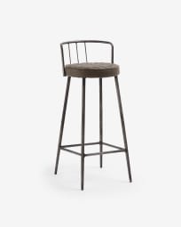 Tivan stool made from steel and faux leather, height 76 cm