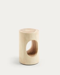 Mesa de apoio Halker de madeira maciça de mungur Ø 30 cm