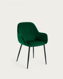 Konna Stuhl aus grünem Samt