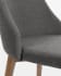 Rosie dark grey chair with solid ash legs with dark finish