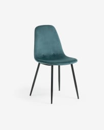 Yaren turquoise velvet chair