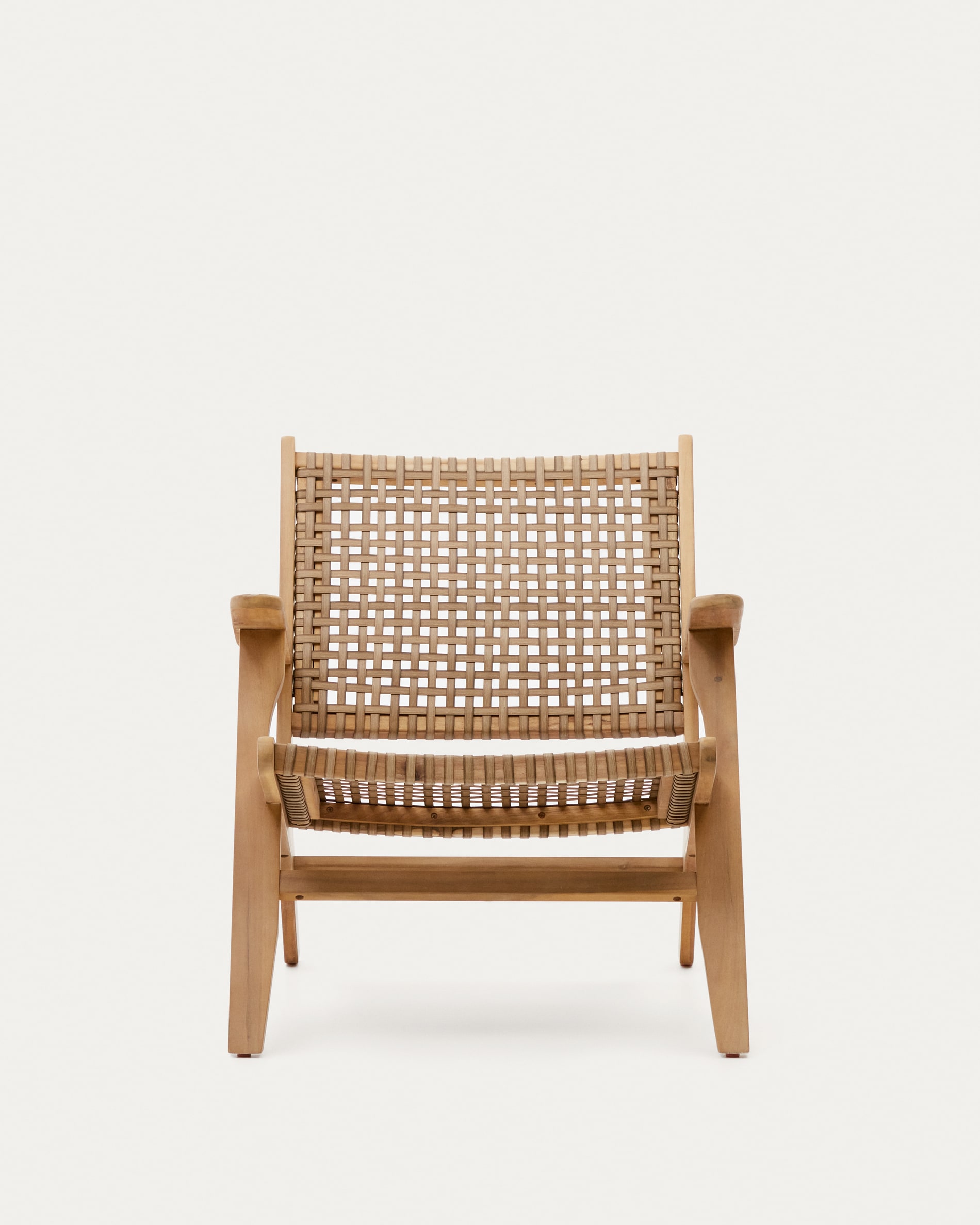 KAVE HOME - Poltrona Grignoon in legno massello di acacia e rattan