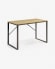 Talbot melamine desk with natural finish, and legs in a black finish, 120 x 60 cm