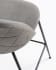 Grey velvet Ivonne stool height 65 cm