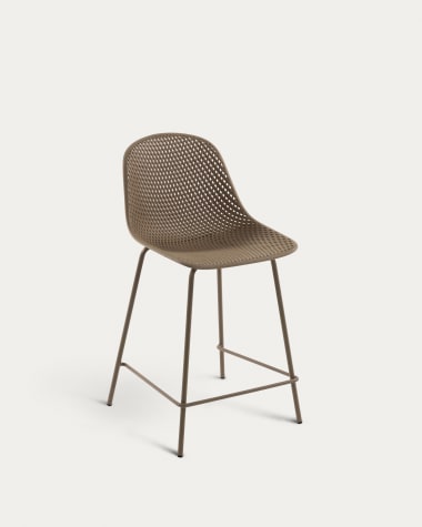 Quinby outdoor stool in beige, height 65 cm