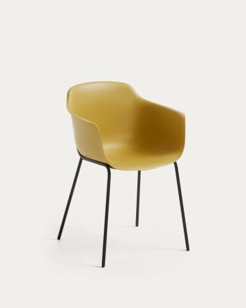 Mosterdkleurige stoel Khasumi